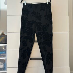 Chico's Black Floral Ankle Pants
